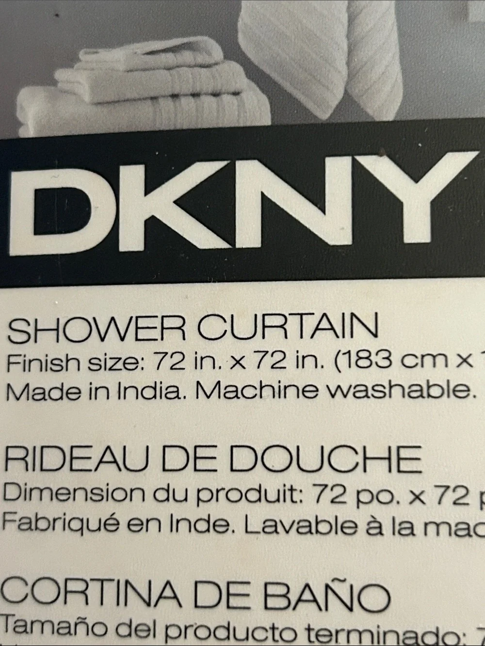 NWT DKNY Lavender and White Striped Shower Curtain